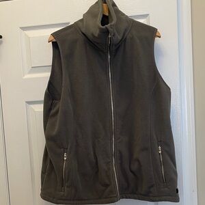 Calvin Klein Green Fleece Zip-Up Vest